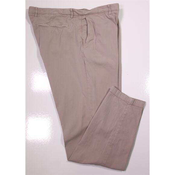 Theory Zaine Patton Cotton Stretch Khaki Flat Front Chino Pants 40x32 - Picture 1 of 6
